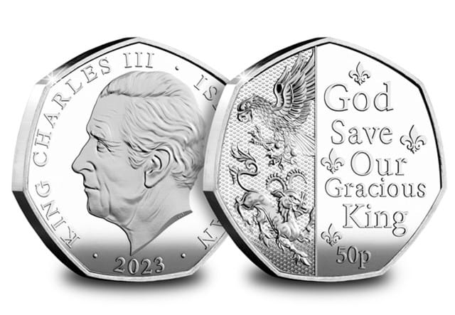 God Save Our Gracious King Silver 50P Obverse Reverse