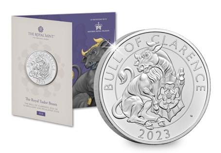 This coin is the fourth in The Royal Mint's Royal Tudor Beasts collection, depicting the Bull of Clarence, a King's Beast. Your coin has been struck to Brilliant Uncirculated quality.