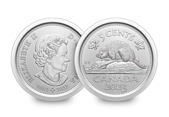 QEII Memorial Canadian 5 Cents
