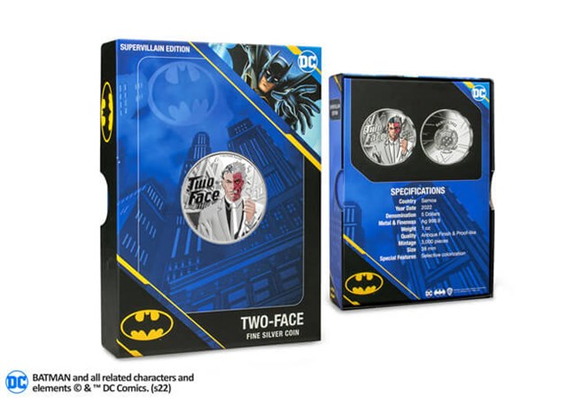 Two Face 1Oz Silver Coin In Packaging