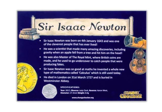 Sir Isaac Newton Collector Pack Back