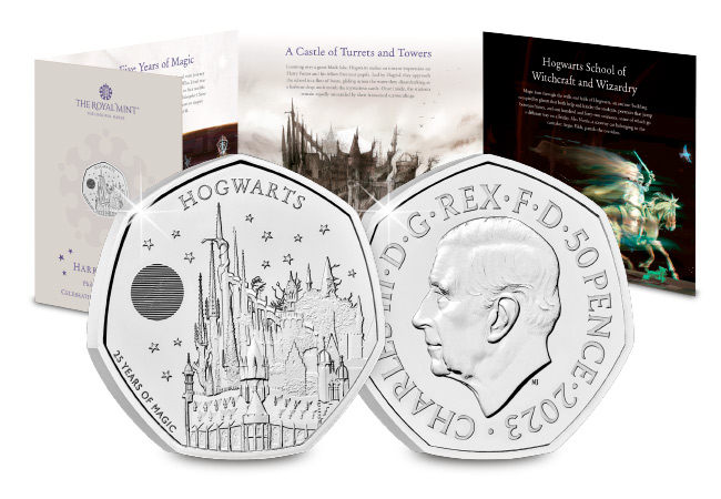 UK 2023 Hogwarts School 50p BU Coin