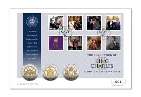 This set has been issued by the British Isles to celebrate the Coronation of King Charles III. It brings together 3 £5s and 8 Isle of Man stamps. Postmarked on 6th May and limited to 125 worldwide.