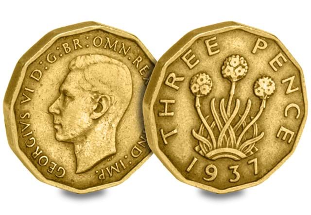 1937 Three Pence Obverse Reverse