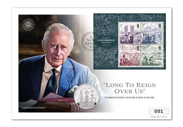 2023 KCIII Coronation Coin And Stamps Cover Silver £5 Cover