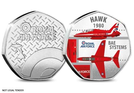Officially licensed by the RAF and featuring an intricate BEA Systems Hawk design, this unique commemorative pays tribute to the Red Arrows.