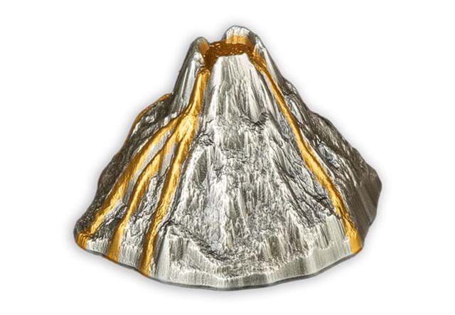 Volcano 5Oz Silver Coin Reverse