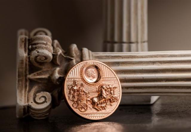 Sparta Copper 50G Coin Obverse Lifestyle