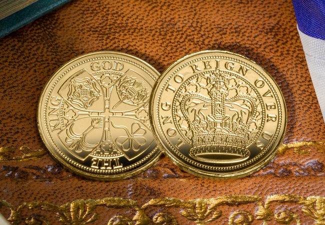 King Charles III Accession Gold-Plated Medal