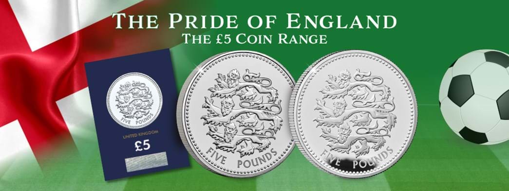 The Pride of England UK 2023 £5 Coin Range
