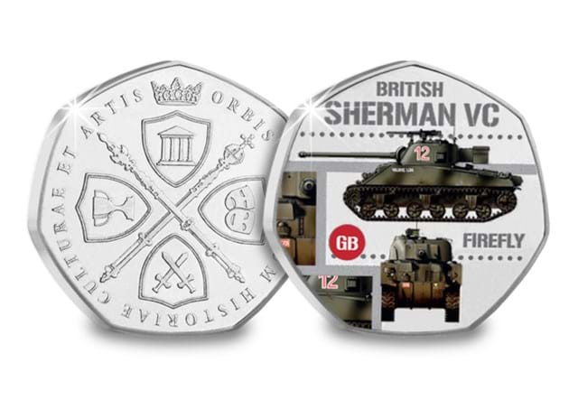 GB Sherman Firefly Tank Medal Obv Rev
