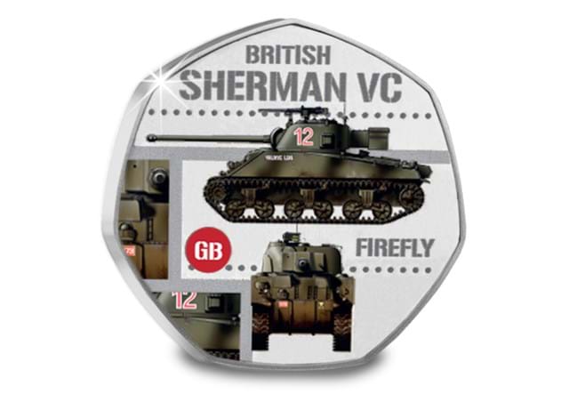 GB Sherman Firefly Tank Medal Rev