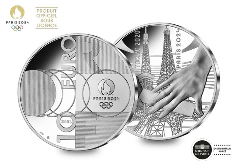 The Tokyo to Paris Olympics Handover Silver Proof Coin