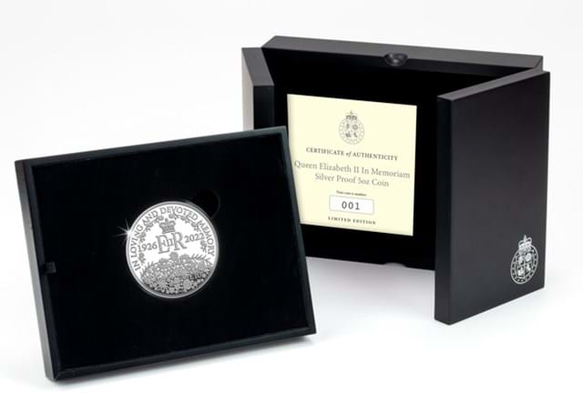 QEII In Memoriam Silver 5Oz (IOM) Box Shot