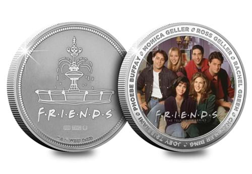 Friends Silver 3Oz Masterpiece Obv Rev AT Hallmark