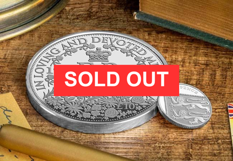 This £10 coin has been issued to mark the 1 year anniversary of the passing of Her Majesty Queen Elizabeth II. It has been struck from 5oz of Pure Silver. EL: 495