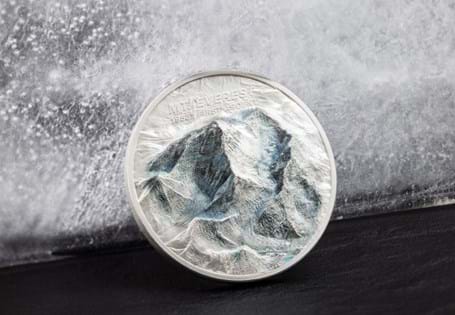 This 2oz Silver Coin features Mount Everest on the reverse and climbers on the obverse. It has been made using smartminting technology and struck to a Proof finish.
