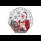 The Father Christmas BU Colour 50P Set Coin1