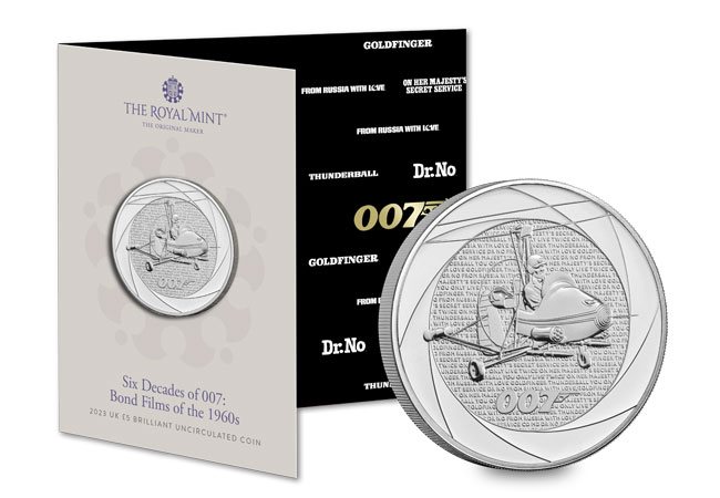 UK 2023 Six Decades of James Bond BU £5 Coin