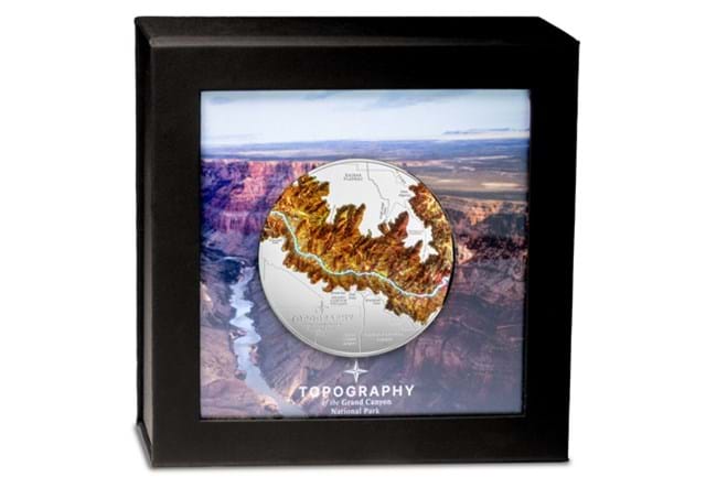 Grand Canyon 5Oz Silver Coin Box Shot