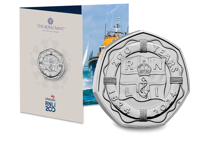 UK 2024 200 Years of the RNLI BU 50p Pack