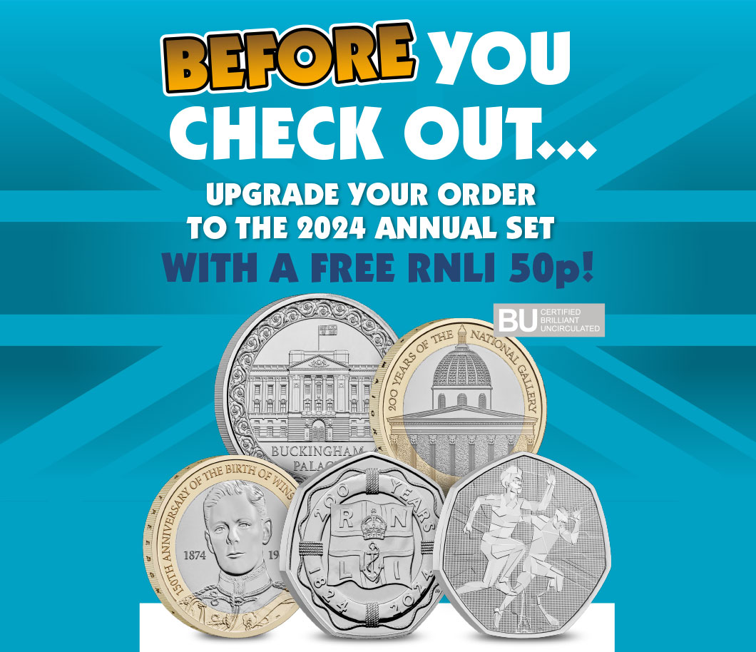 Before you check out... Upgrade your order to the 2024 Annual Set with a FREE RNLI 50p!