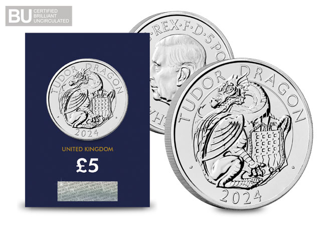 2024 UK Tudor Dragon CERTIFIED BU £5