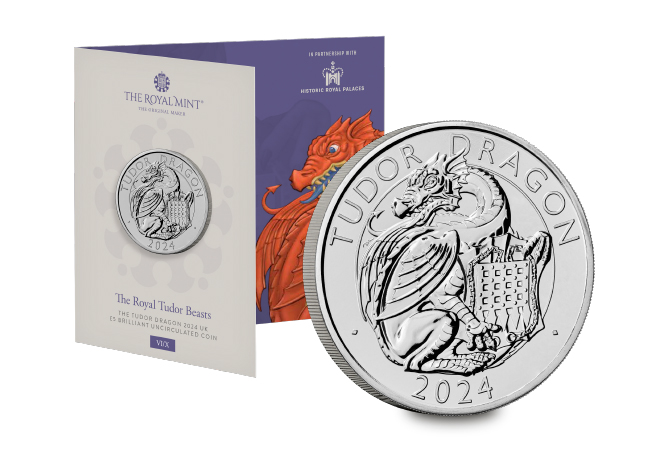 UK 2024 Tudor Dragon BU £5 Pack