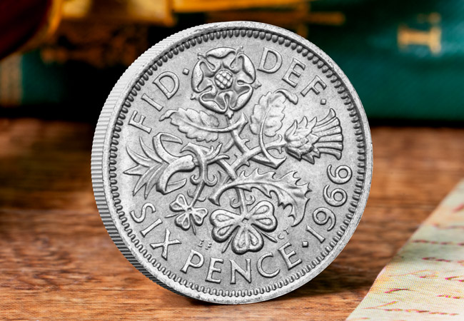 Elizabeth I and Elizabeth II Sixpence Pair