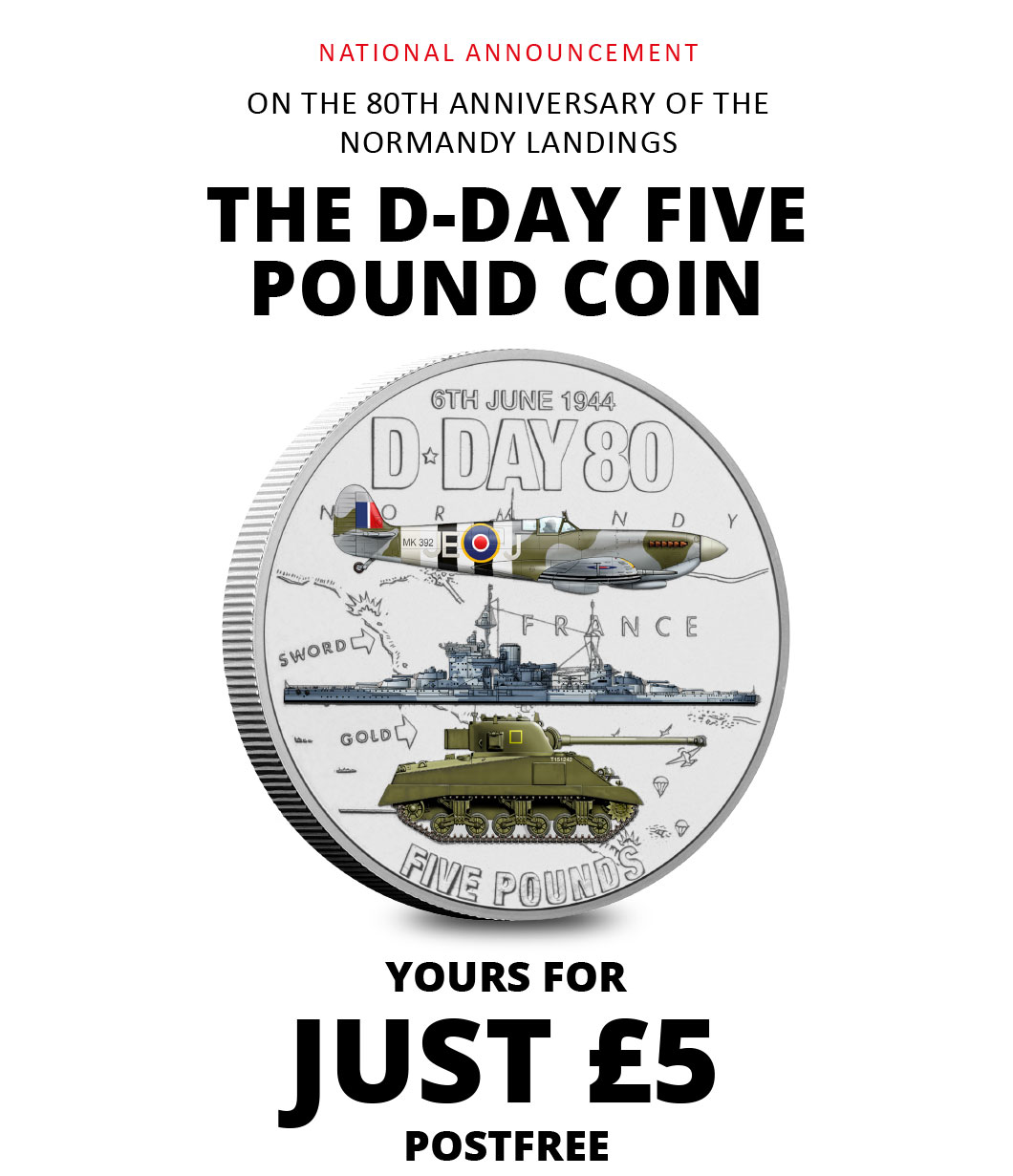 The D-Day Five Pound Coin - Yours for Just £5 Postfree