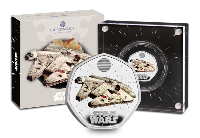 UK 2024 Star Wars Millennium Falcon Silver 50p