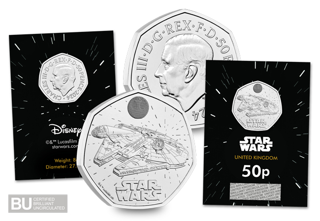 2024 UK Millennium Falcon CERTIFIED BU 50p