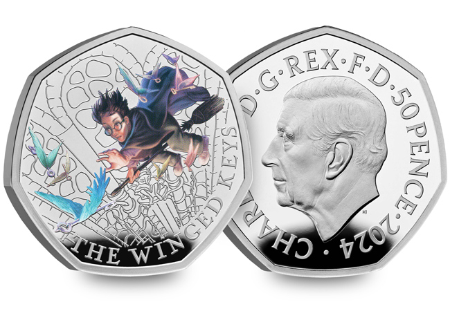 UK 2024 Harry Potter Winged Keys Silver 50p