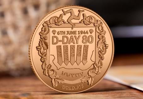 This sovereign has been issued by the IOM to mark the 80th anniversary of D-day. It has been struck from 22 carat Gold to a Proof finish. Edition Limit: 495