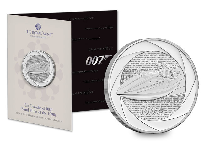 UK 2024 Six Decades of 007 1990s BU £5 Pack