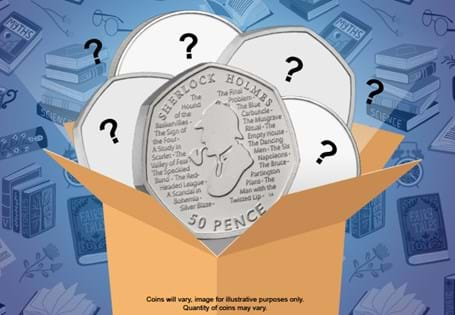 A mystery bundle of UK coins with a literacy themed design.