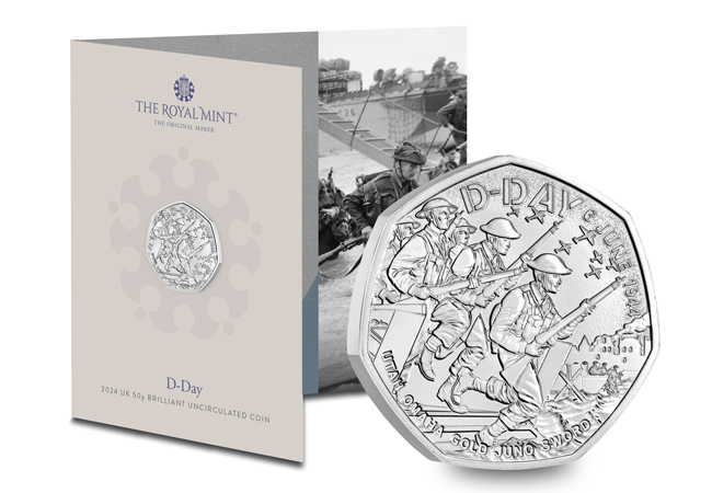 UK 2024 D-Day BU 50p Pack