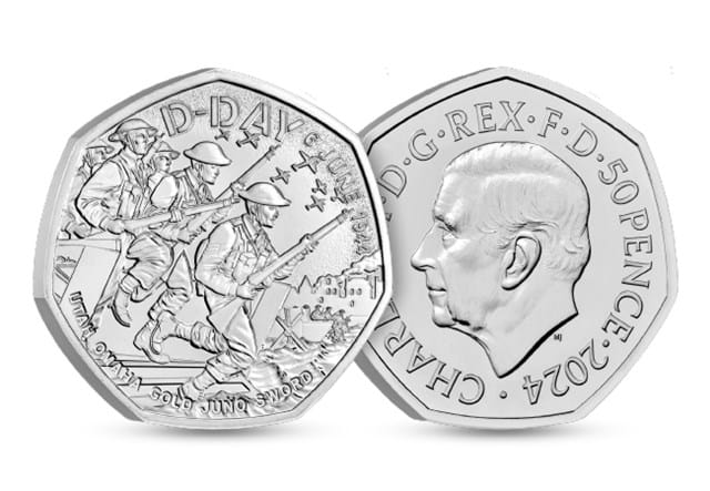 986A UK 2024 D Day BU Datestamp 50P Obverse And Reverse
