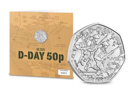The Royal Mint have struck a UK 50p honouring the 80th anniversary of D-Day. You can own this 50p in a bespoke Change Checker display card and in Brilliant Uncirculated quality.