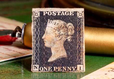 A used Penny Black, the first ever postage stamp in the world. This is a fine used Penny Black with 3 clear margins. 