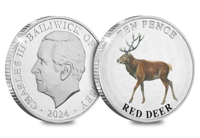 Highlands10ps (Coloured) Red Deer Obv Rev