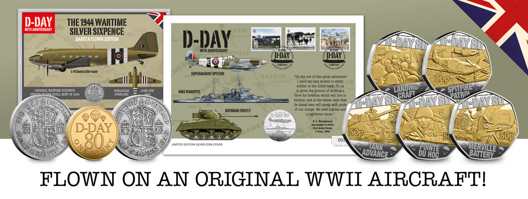 The D-Day 80th Anniversary Flown Coin Range