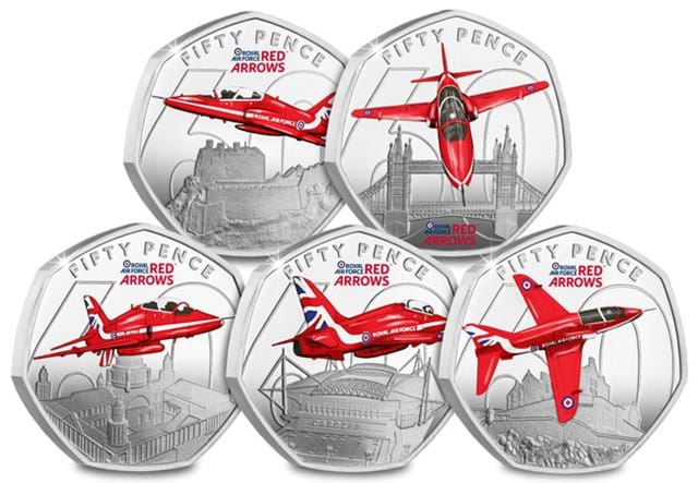 Red Arrows Silver 50Ps All Rev