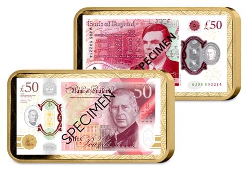 CL KCIII £50 Banknote Ingots Mockus &Amp; Digital Images 1