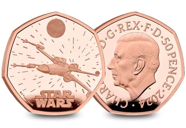 XWN1 UK 2024 Star Wars X Wing Gold 50P Obverse And Reverse