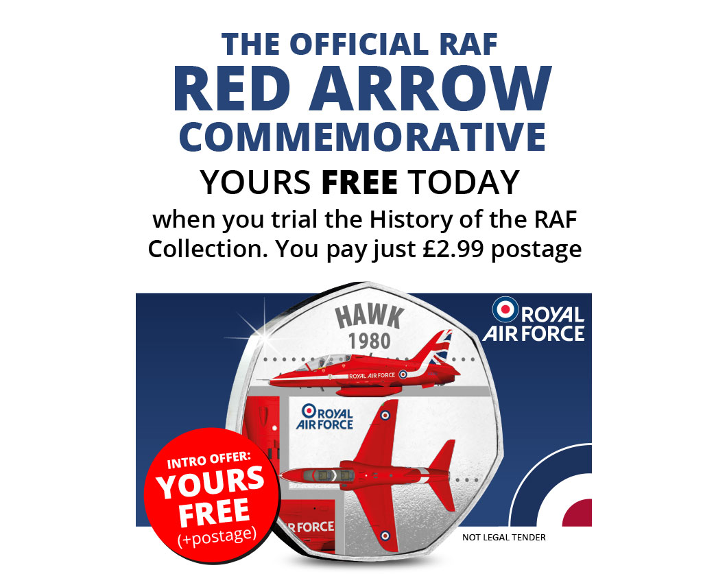 The Official RAF Red Arrows Commemorative. Yours Free Today