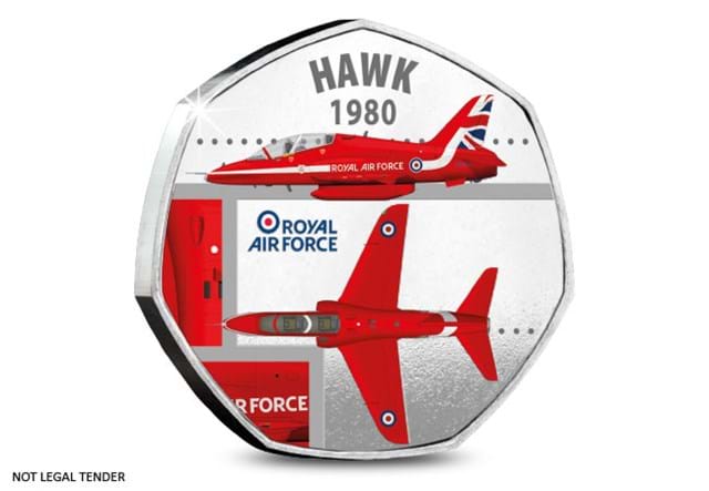 DN 2023 RAF Aircraft Red Arrows Hawk Heptagonal Medal Starter Product Images 2
