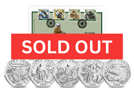To commemorate the 120th Anniversary since the first Motor Race on the Isle of Man, a NEW 2024 IOM Motor Racing Ultimate BU 50p Coin and Stamp Cover has been released.