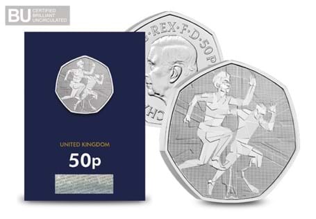 2024 UK 50p celebrating the 2024 Team GB and ParalympicsGB teams. It has been struck to a Brilliant Uncirculated quality and encapsulated in official Change Checker packaging.