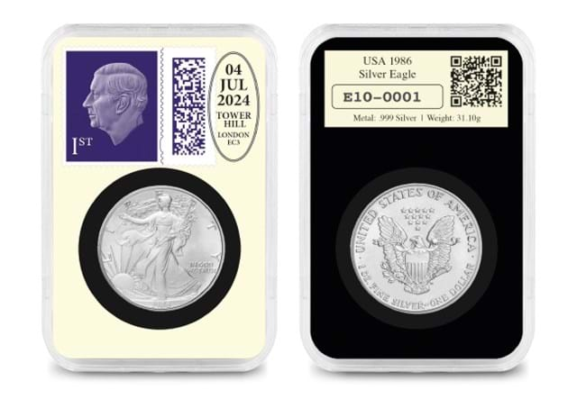 Datestamp USA 1986 And 2024 Silver Eagle 1Oz Pair Product Images (DY) 1